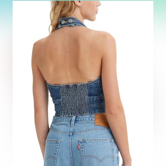Levis Daisy Denim Halter Top - Picture 2 of 2